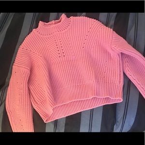 Revolve Brand-Mock neck Cropped Pullover Sweater